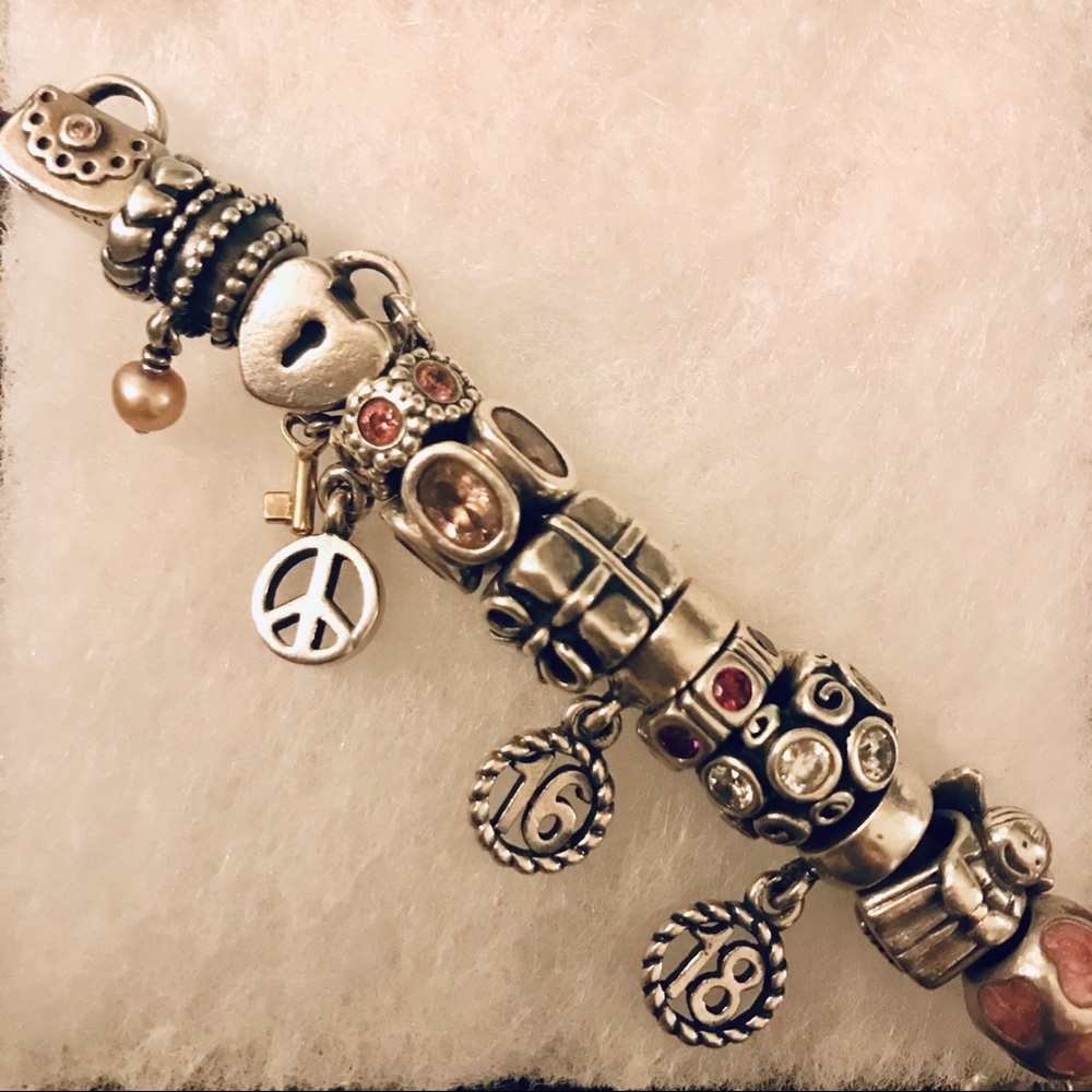 Leather Strap Pandora Bracelet with Beads